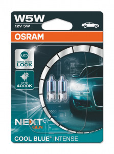    Osram W5W 12V 5,20W W2.1x9.5d Cool Blue Intense Next Gen +100% 1  (2825CBN-02B)