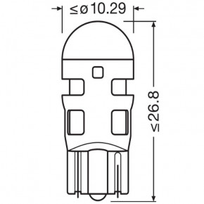   OSRAM 2825DRP-02B W5W Red 12V 5