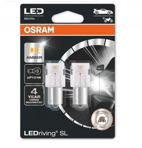   OSRAM 7507DYP-02B PY21W 12V BAU15s Amber 2pcs. blister