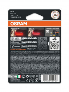    OSRAM LEDriving SL 7528DRP-02b P21/5W 12V BAY15d RED 3