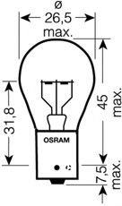  21W 24V BA15S UNV1 Osram (7511TSP) 3