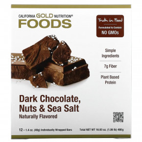         California Gold Nutrition (Foods Dark Chocolate Nuts amp Sea Salt Bars) 12   40   3