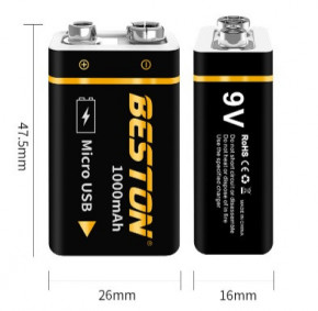  USB 9v Beston  1000mAh 3