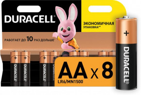   Duracell AA (LR06) MN1500 8  (5000394006522)