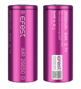   26650 Efest IMR26650 3500mAh 64A 4.2/3.7/2.5V 3