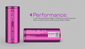   26650 Efest IMR26650 3500mAh 64A 4.2/3.7/2.5V 8