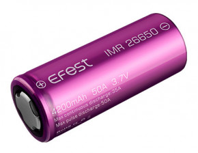   26650 Efest IMR26650 4200mAh 50A 4.2/3.7/2.5V