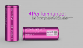   26650 Efest IMR26650 4200mAh 50A 4.2/3.7/2.5V 7