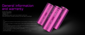   26650 Efest IMR26650 5000mAh 45A 4.2/3.7/2.5V 7