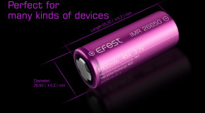   26650 Efest IMR26650 5000mAh 45A 4.2/3.7/2.5V 9