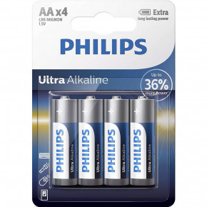  Philips AA, Ultra Alkaline , BLI, 4  (LR6E4B/10)