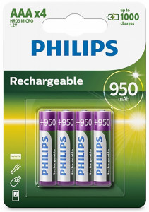 ����������� Philips AAA MULTILIFE 950mAh, Blister/4pcs (R3/AAA MULTILIFE 950/B4)