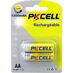  AA 1300mAh, 1.2V Ni-MH, rechargeable battery, PKCELL, 2pcs/card (AA1300-2B)