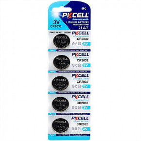  CR2032, 3.0V Lithium Power, PKCELL, 5pcs/card (CR2032-5B)