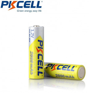  PKCELL HR06/AA 2800mAh NiMH Rechargeable Battery, Blister/2pcs (PC/AA2800-2B)