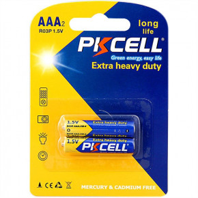  AAA/HR3, 1.5V, Extra heavy duty, PKCELL, 2pc/card (R03P-2B)