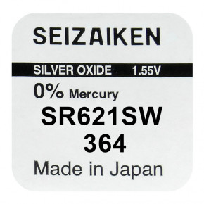   - Seiko 364 SR621SW (G1,AG1,164), 1.55V,  3