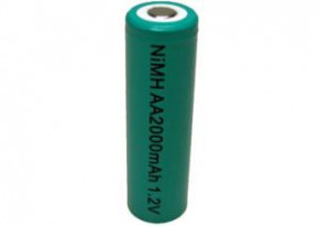   Batimex H-AA2000B, Ni-MH AA, 2000mAh, 2.4Wh, 1.2V, flat top