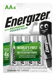  Energizer Recharge Power Plus, AA/(HR6), 2000mAh, LSD Ni-MH,  4