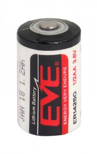    EVE ER14250 STD, 1/2AA, 3.6V, LiSOCl2