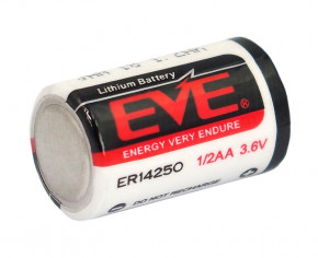    EVE ER14250 STD, 1/2AA, 3.6V, LiSOCl2 4