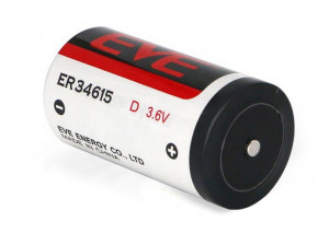   EVE ER34615 STD, D, 3.6V, LiSOCl2 4