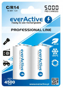  everActive 2xEVHRL14-3500 C/R14 5000mAh LSD Ni-MH  2 Silver