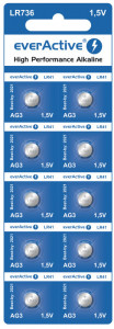   everActive LR41/LR736/G3, 1.5V,  10 ,   