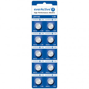   everActive LR1142/AG12/G12/LR43, 1.5V,  10 