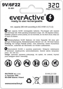  everActive 6LR61 320mAh BL 1 3