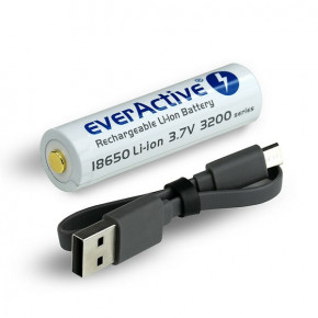  EverActive 3200 7 MicroUSB ( ) Li-Ion 18650 (EACT-USB18650-3200P)