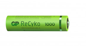  GP Recyko 1000 Series (GP100AAAHCE-2EB4), Ni-MH AAA, 950mAh, 1.2V, 2.8A, LSD50-1, Box 4. 3