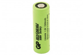   GP 130AAM-B, Ni-MH AA, 1300mAh, 1.2V, 1.6Wh, 3.9A, flat top