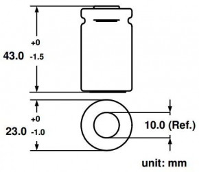   GP 220SCHT-B, Ni-MH SC, 2200mAh, 1.2V, 2.2A, flat top, high temp 3