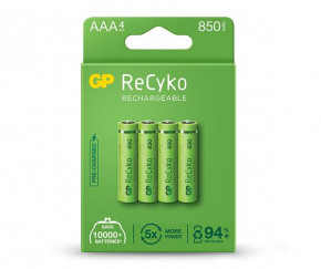  GP Recyko 850 (GP85AAAHCE-2EB4), Ni-MH AAA, 850mAh, 1.2V, 2.4A, LSD80-1,   4.