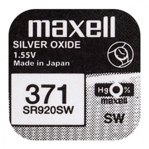  - Maxell 371 SR920SW (AG6, 370, 171), 1.55V, 