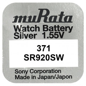  - Murata 371 SR920SW (AG6, 370, 171), 1.55V,  3