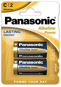   Panasonic Alkaline Power LR14APB/2BP, C/R14,  2 3