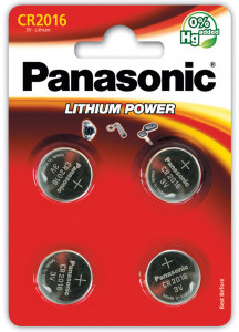 ˳  Panasonic Lithium Power CR-2016EL/4B, CR2016, 3V,  4,   