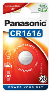   Panasonic Lithium Coin CR1616, 3V,  1