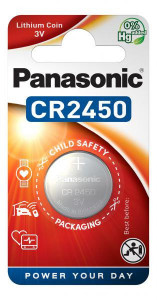 ˳  Panasonic Lithium Coin CR2450, 3V,  1