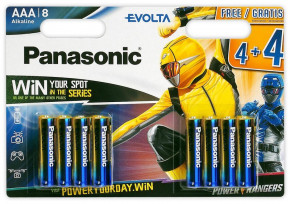   Panasonic Evolta LR03EGE/8BW 4 4F Power Rangers, AAA/(L)R6,  8,   