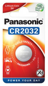   Panasonic Lithium Power CR-2032EL/1B, CR2032, 3V,  1