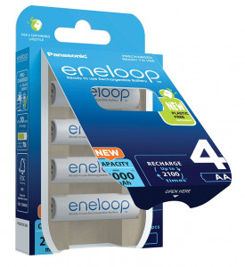  Panasonic Eneloop BK-3MCDE/4BE , AA/(HR6), 2000mAh, LSD Ni-MH, Eco Box 4 4