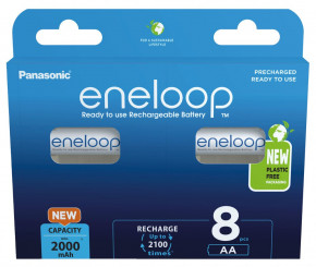  Panasonic Eneloop BK-3MCDE/8BE new, AA/(HR6), 2000mAh, LSD Ni-MH, Box 8