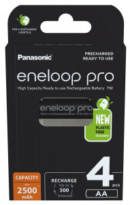  Panasonic Eneloop Pro BK-3HCDE/4BE new, AA/(HR6), 2500mAh, LSD Ni-MH, Eco Box 4