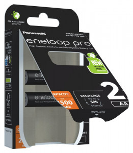  Panasonic Eneloop Pro BK-3HCDE/2BE New, AA/(HR6), 2500mAh, LSD Ni-MH, Eco Box 2 4