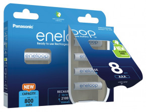  Panasonic Eneloop BK-4MCDE/8BE AAA/(HR03), 800mAh, LSD Ni-MH, Eco Box 8, Japan 4