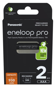  Panasonic Eneloop Pro BK-4HCDE/2BE, AAA/(HR03), 930mAh, LSD Ni-MH, Eco  2