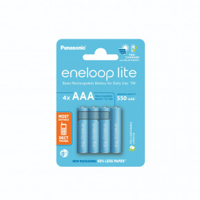  Panasonic Eneloop Lite BK-4LCCE/4CP, AAA/(HR03), 550mAh, LSD Ni-MH, Eco Blister 4